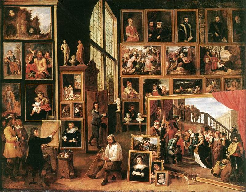 TENIERS, David the Younger The Gallery of Archduke Leopold in Brussels at china oil painting image